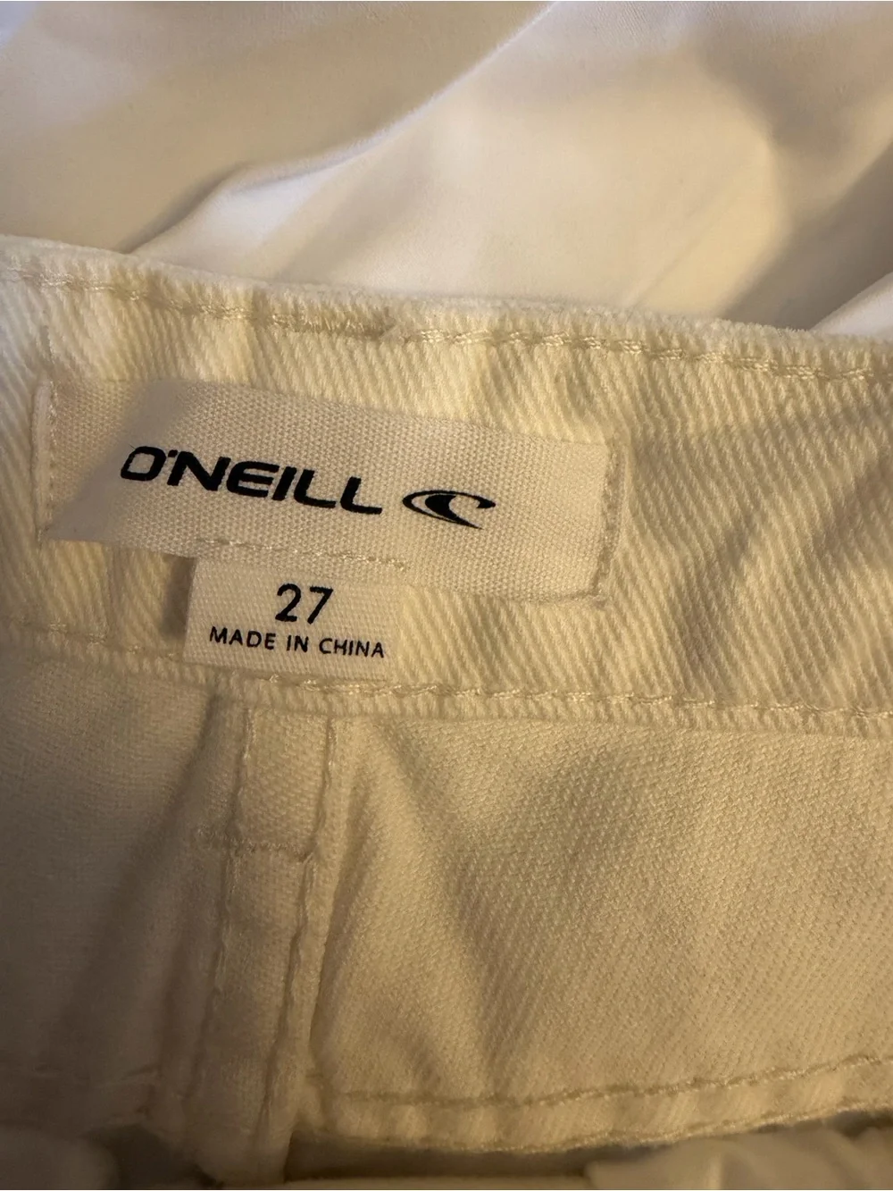 O'Neill White Distressed Denim Shorts
